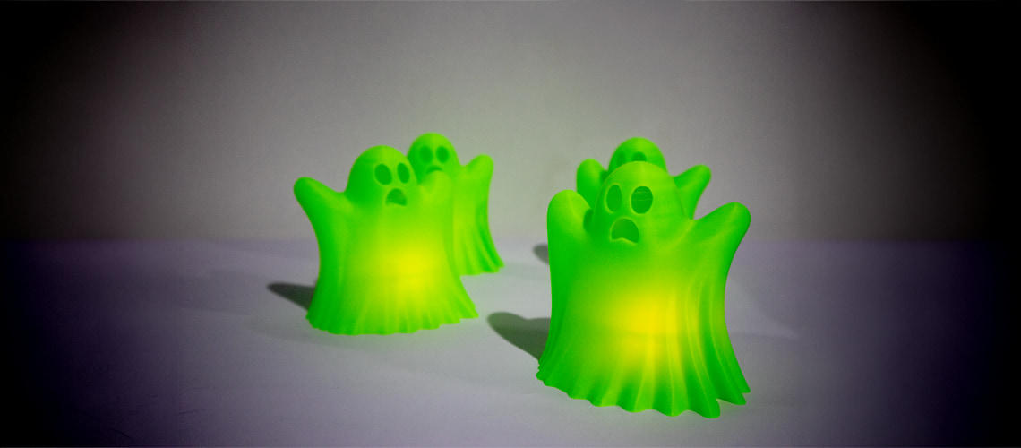 Fantasmas con luz led